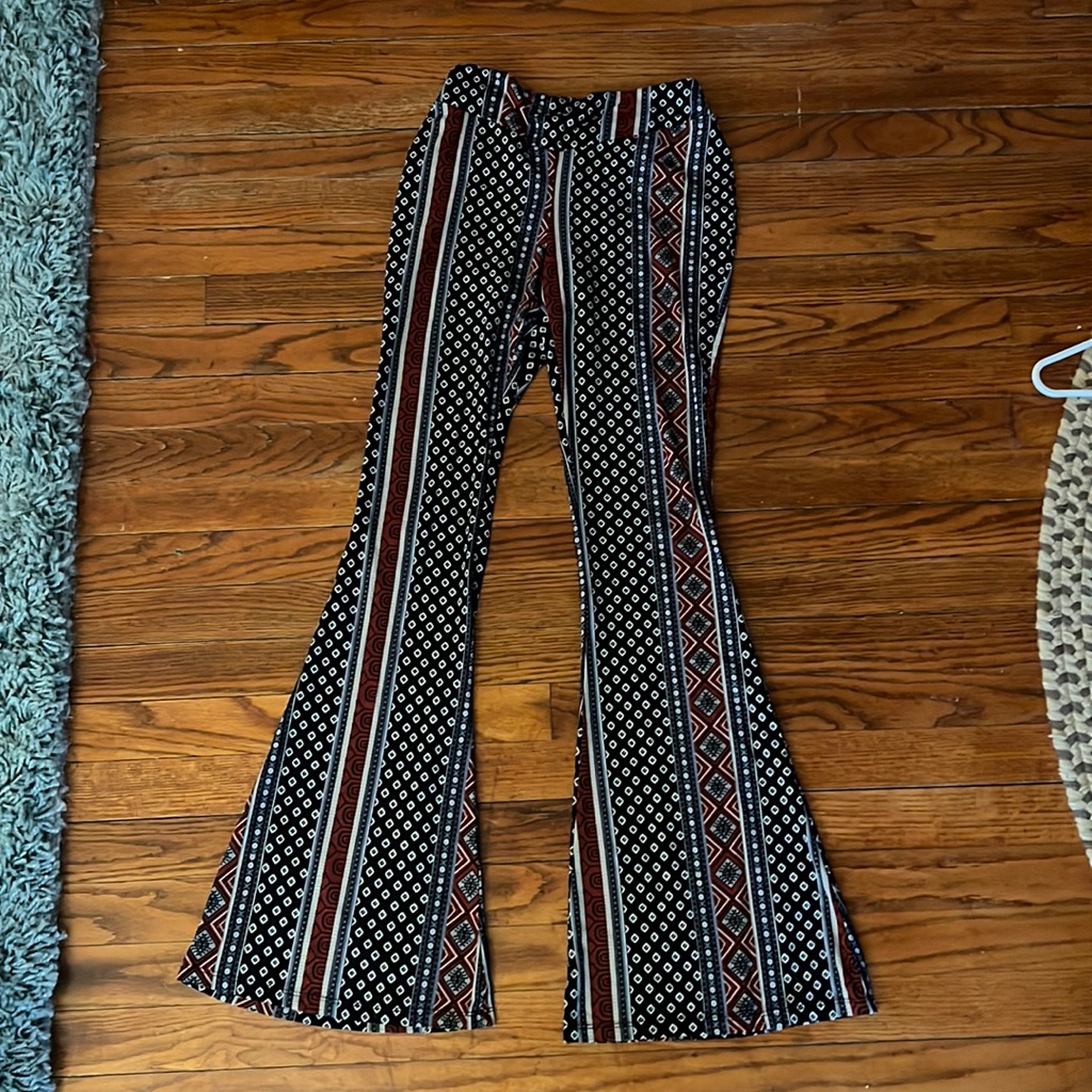 Patterned Flare Pants